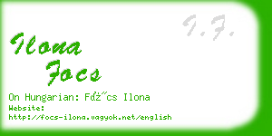 ilona focs business card